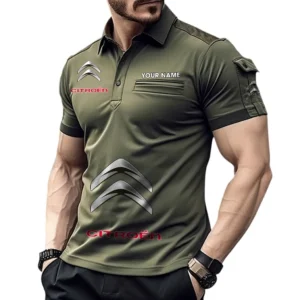 Citroën Pocket Polo Shirt, All Over Print Shirt For Citroën Fan CAR450051325361 - Green