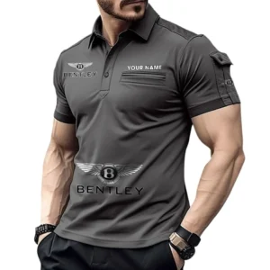 Bentley Pocket Polo Shirt, All Over Print Shirt For Bentley Fan CAR450051325363 - Gray