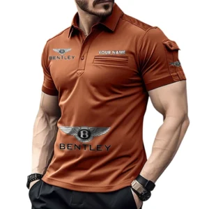 Bentley Pocket Polo Shirt, All Over Print Shirt For Bentley Fan CAR450051325363 - Orange