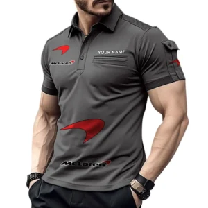 Mclaren Pocket Polo Shirt, All Over Print Shirt For Mclaren Fan CAR450051325366 - Gray