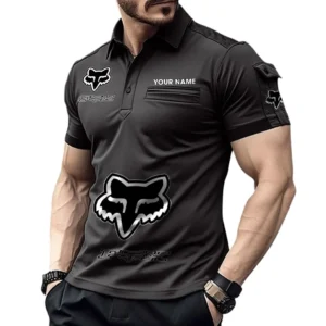 Fox Racing Pocket Polo Shirt, All Over Print Shirt For Fox Racing Fan CAR450051325369 - Black