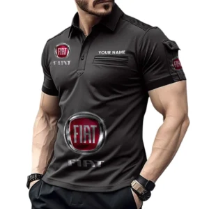 Fiat Pocket Polo Shirt, All Over Print Shirt For Fiat Fan CAR450051325370 - Black