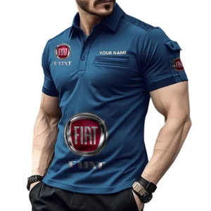 Fiat Pocket Polo Shirt, All Over Print Shirt For Fiat Fan CAR450051325370 - Navy Blue