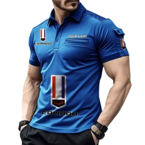 Chevrolet Camaro Pocket Polo Shirt, All Over Print Shirt For Chevrolet Camaro Fan CAR450051325371 - Blue