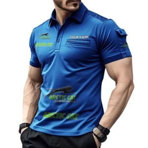 Arctic Cat Pocket Polo Shirt, All Over Print Shirt For Arctic Cat Fan CAR450051325379 - Blue