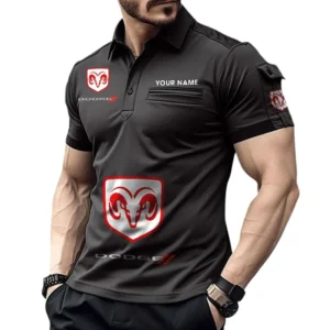 Dodge Pocket Polo Shirt, All Over Print Shirt For Dodge Fan CAR450051325380 - Black