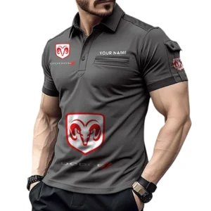 Dodge Pocket Polo Shirt, All Over Print Shirt For Dodge Fan CAR450051325380 - Gray