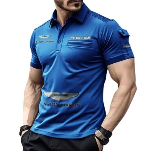 Aston Martin Pocket Polo Shirt, All Over Print Shirt For Aston Martin Fan CAR450051325381 - Blue