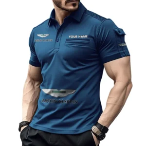 Aston Martin Pocket Polo Shirt, All Over Print Shirt For Aston Martin Fan CAR450051325381 - Navy Blue