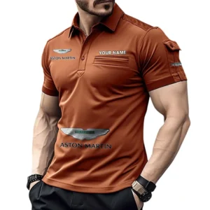 Aston Martin Pocket Polo Shirt, All Over Print Shirt For Aston Martin Fan CAR450051325381 - Orange