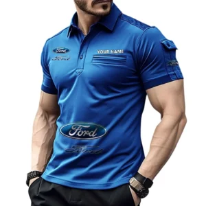 Ford Pocket Polo Shirt, All Over Print Shirt For Ford Fan CAR450051325382 - Blue