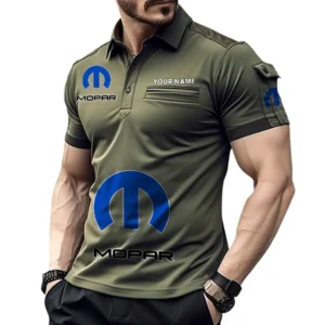 Mopar Pocket Polo Shirt, All Over Print Shirt For Mopar Fan CAR450051325393 - Green