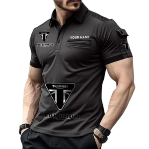 Triumph Pocket Polo Shirt, All Over Print Shirt For Triumph Fan CAR450051325394 - Black
