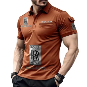 Rolls Royce Pocket Polo Shirt, All Over Print Shirt For Rolls Royce Fan CAR450051325398 - Orange