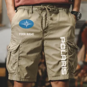 Polaris Men Pocket Workwear Shorts, Pants For Polaris Fan CAR454051625010 - Khaki