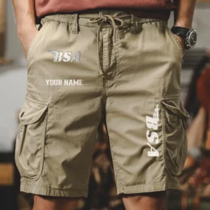 Bsa Men Pocket Workwear Shorts, Pants For Bsa Fan CAR454051625020 - Khaki