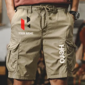 Hero Men Pocket Workwear Shorts, Pants For Hero Fan CAR454051625023 - Khaki