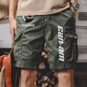 Can-Am Men Pocket Workwear Shorts, Pants For Can-Am Fan CAR454051625024 - Army Green