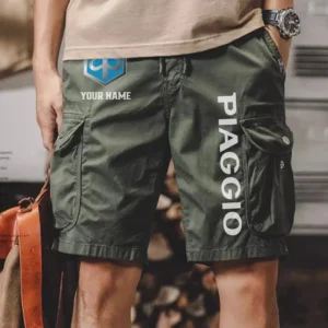 Piaggio Men Pocket Workwear Shorts, Pants For Piaggio Fan CAR454051625028 - Army Green