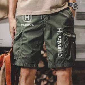 Husqvarna Men Pocket Workwear Shorts, Pants For Husqvarna Fan CAR454051625034 - Army Green