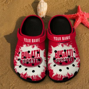 Bugatti Crocs, All Over Print Crocs Bugatti - Black DCAR469242028