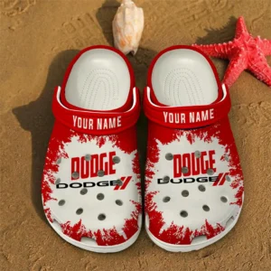 Dodge Crocs, All Over Print Crocs Dodge - White DCAR469242037