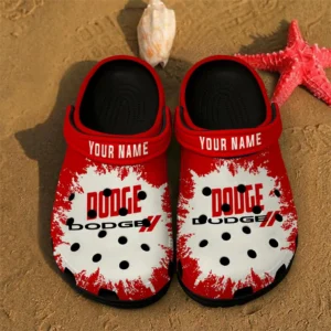 Dodge Crocs, All Over Print Crocs Dodge - Black DCAR469242037