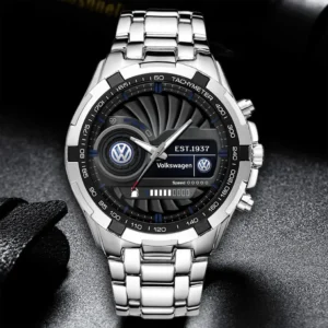 Volkswagen Steel Watches, All Over Print Steel Watches Volkswagen - White DCAR476292027