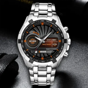 Harley Davidson Steel Watches, All Over Print Steel Watches Harley Davidson - White DCAR476292033
