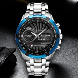 Genesis Steel Watches, All Over Print Steel Watches Genesis - Blue DCAR476292050
