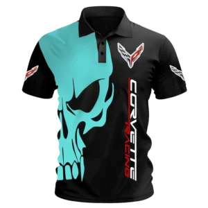 Corvette Racing Polo Shirt, All Over Print Polo Shirt CAR06032025000 - Cyan