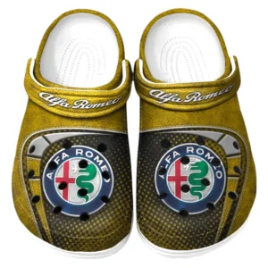 Alfa Romeo Crocs Sandals For Men Women, Gift For Alfa Romeo Fan CAR177031425586 - Yellow