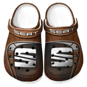 Seat Crocs Sandals For Men Women, Gift For Seat Fan CAR177031425618 - Brown