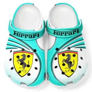Ferrari Crocs Sandals For Men Women, Gift For Ferrari Fan CAR181031525689 - Cyan