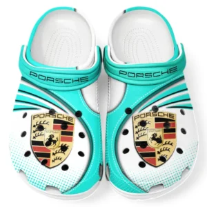 Porsche Crocs Sandals For Men Women, Gift For Porsche Fan CAR181031525750 - Cyan