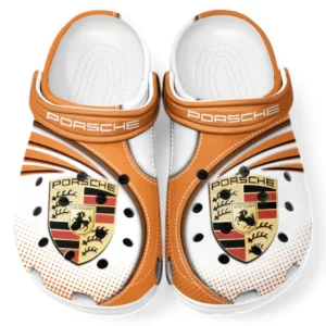 Porsche Crocs Sandals For Men Women, Gift For Porsche Fan CAR181031525750 - Orange