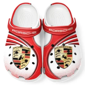 Porsche Crocs Sandals For Men Women, Gift For Porsche Fan CAR181031525750 - Red