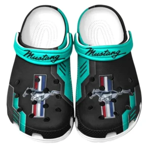Ford Mustang Crocs Shoes, Clogs Men Women, Gift For Ford Mustang Fan CAR185031525228 - Cyan