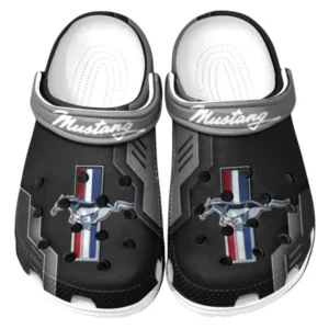 Ford Mustang Crocs Shoes, Clogs Men Women, Gift For Ford Mustang Fan CAR185031525228 - Gray
