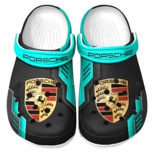 Porsche Crocs Shoes, Clogs Men Women, Gift For Porsche Fan CAR185031525230 - Cyan