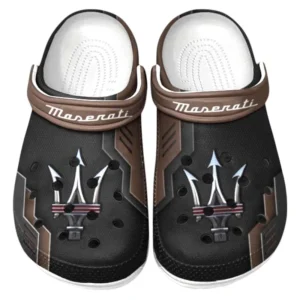 Maserati Crocs Shoes, Clogs Men Women, Gift For Maserati Fan CAR185031525286 - Brown