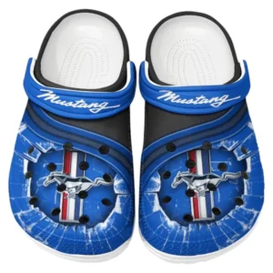 Ford Mustang Crocs Clogs Men Women, Gift For Ford Mustang Fan CAR188032025114 - Blue