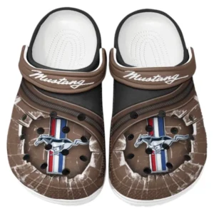 Ford Mustang Crocs Clogs Men Women, Gift For Ford Mustang Fan CAR188032025114 - Brown