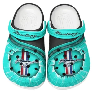 Ford Mustang Crocs Clogs Men Women, Gift For Ford Mustang Fan CAR188032025114 - Cyan