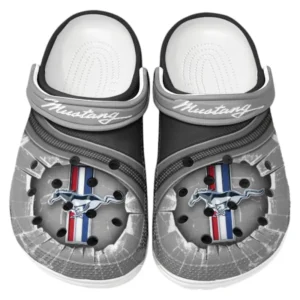 Ford Mustang Crocs Clogs Men Women, Gift For Ford Mustang Fan CAR188032025114 - Gray