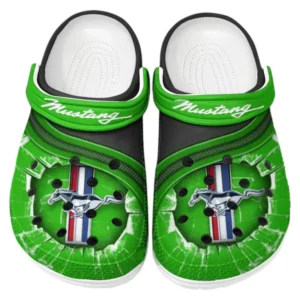 Ford Mustang Crocs Clogs Men Women, Gift For Ford Mustang Fan CAR188032025114 - Green