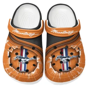 Ford Mustang Crocs Clogs Men Women, Gift For Ford Mustang Fan CAR188032025114 - Orange