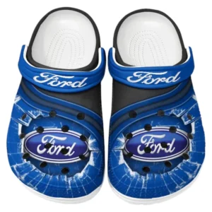 Ford Crocs Clogs Men Women, Gift For Ford Fan CAR188032025115 - Blue