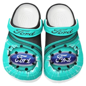 Ford Crocs Clogs Men Women, Gift For Ford Fan CAR188032025115 - Cyan