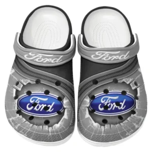 Ford Crocs Clogs Men Women, Gift For Ford Fan CAR188032025115 - Gray
